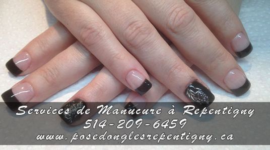 Manucure française, French manucure, Faux ongles, ongles américains, Manucure classique